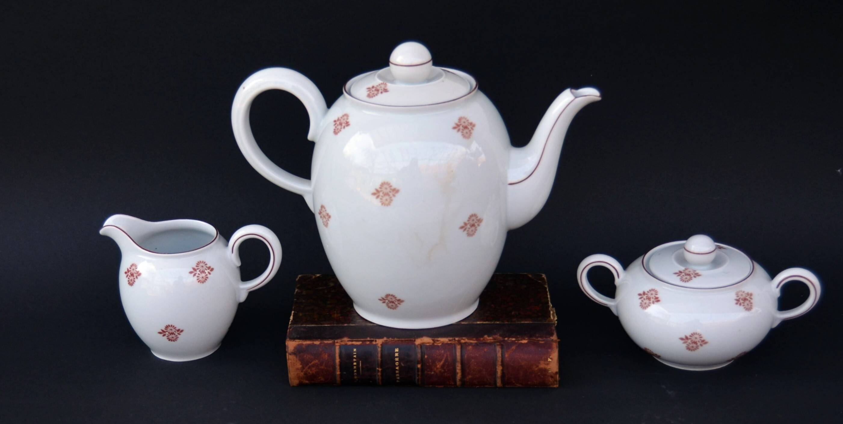 Vintage Volkstedt Germany Porcelain Tea & Caffee Set with Creamer and Sugar