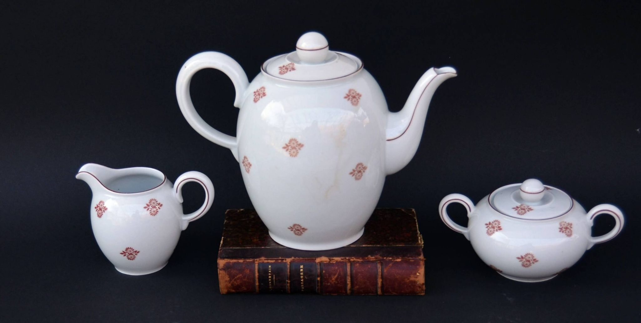 Vintage Volkstedt Germany Porcelain Tea & Caffee Set with Creamer and Sugar
