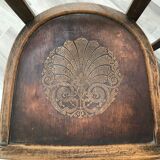 Engraved 1930 bistro chair