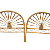 Pair of 1960s rattan headboards from France