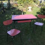 Red formica table