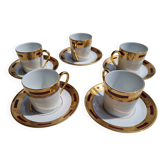 Fine porcelain coffee service, Arc de Triomphe model, La Table Impériale.