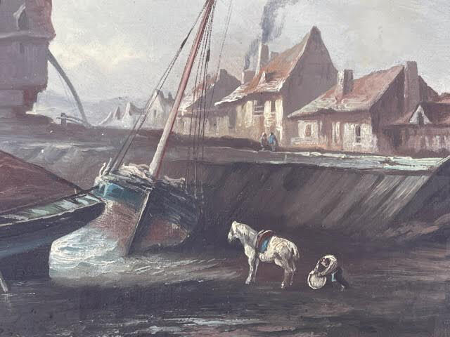 Oil on canvas Port Stage