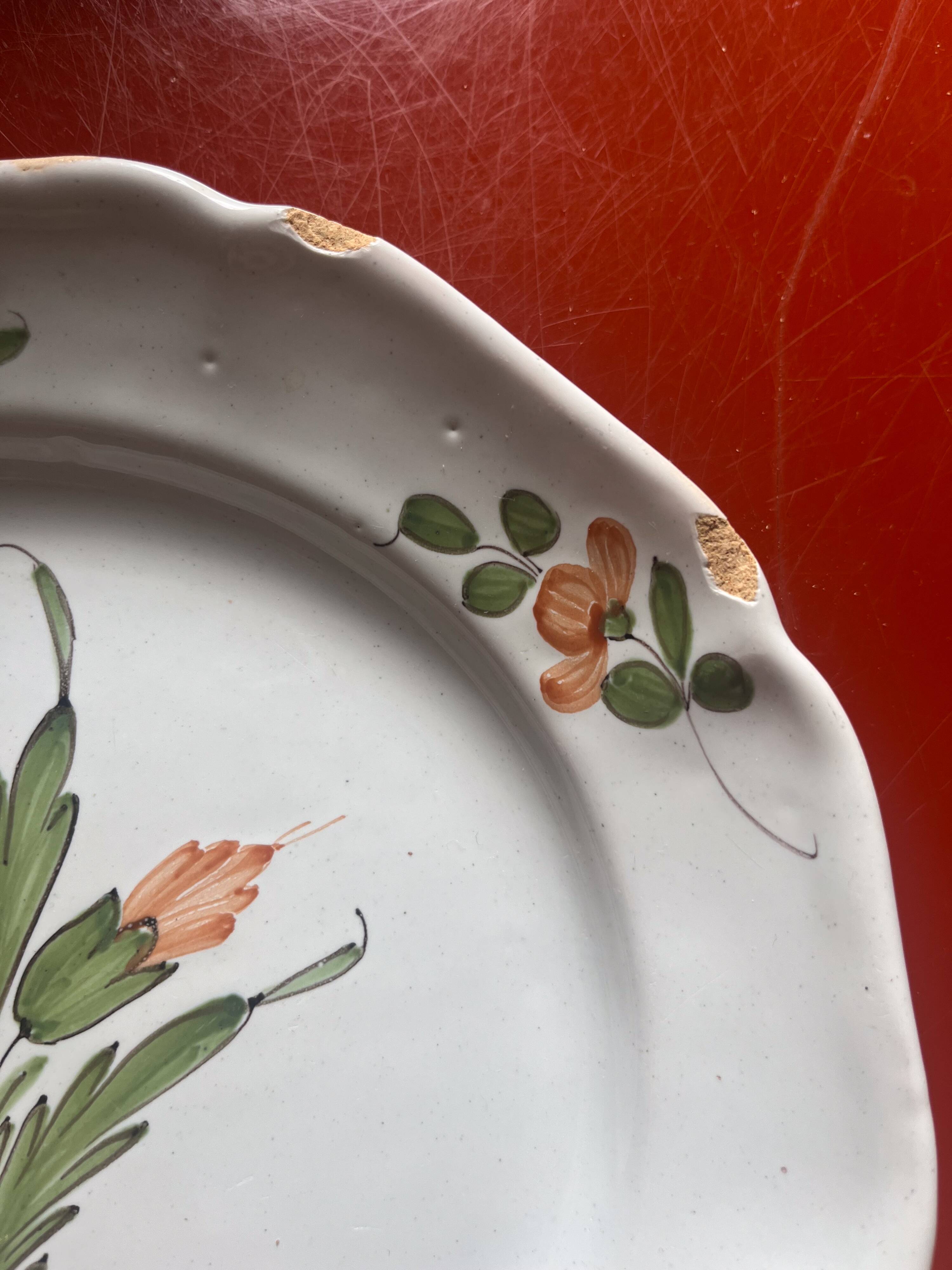 Earthenware plate Islette/Salvange France