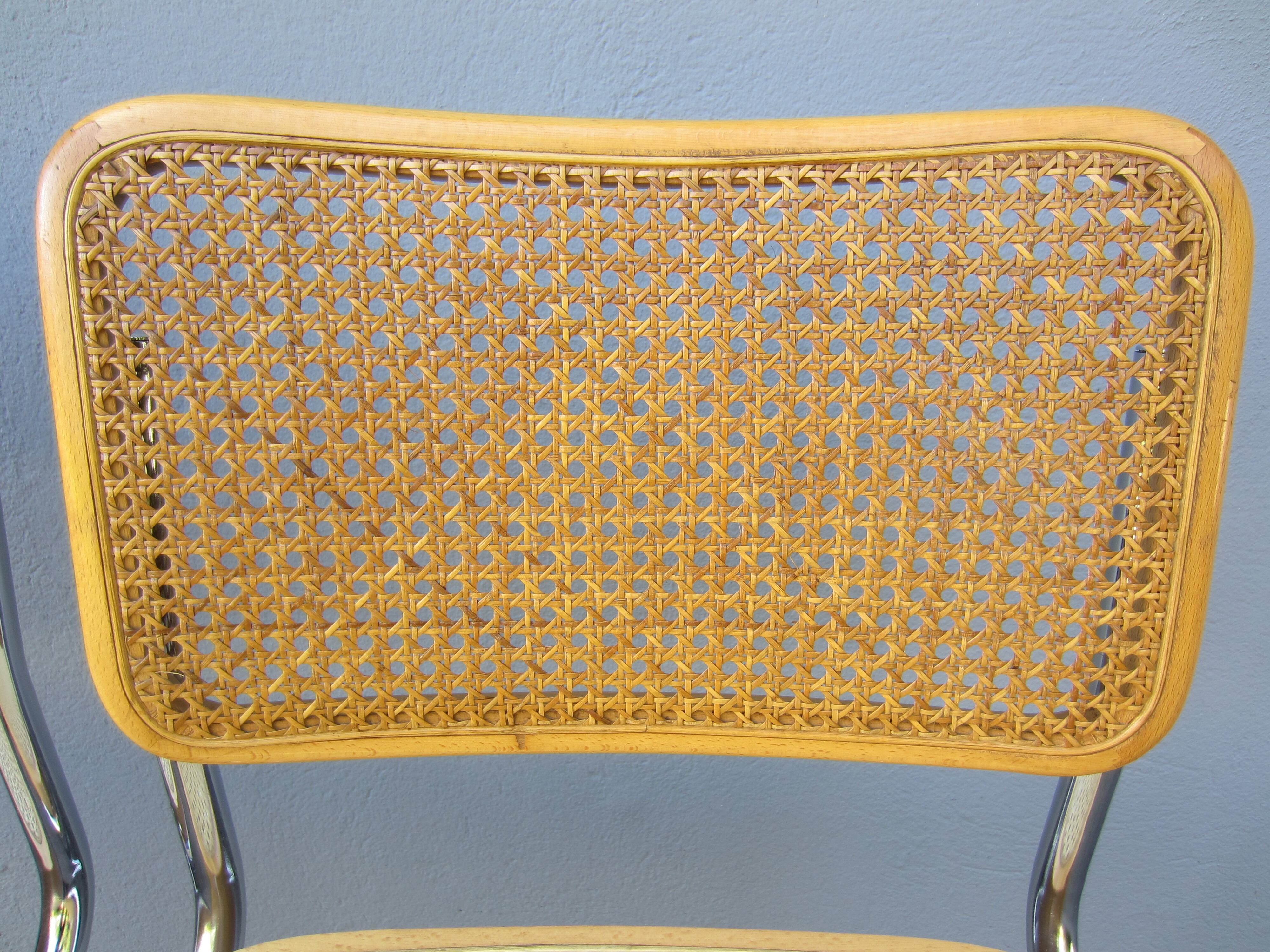 Pair of Cesca B32 chairs by Marcel Breuer