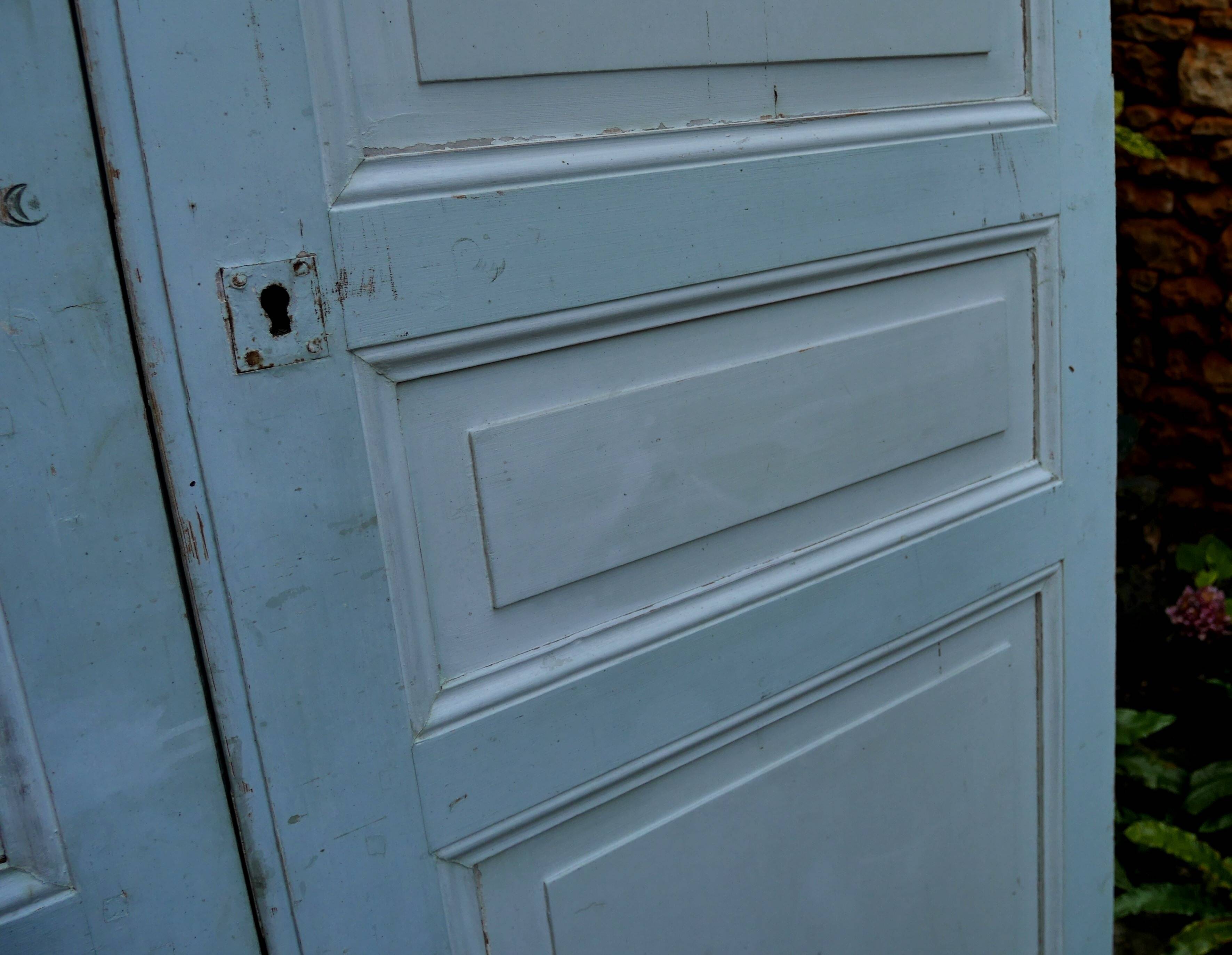 pair of large old wooden doors