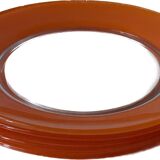 4 vintage orange Duralex plates