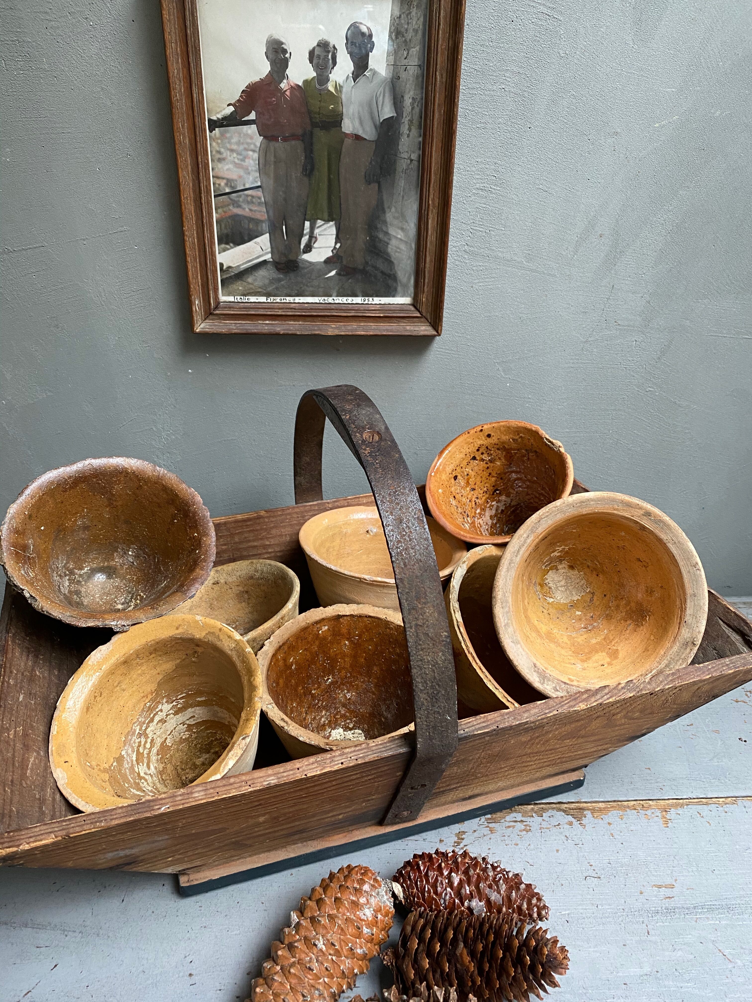 Paire d'anciens pots de résiniers
