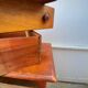 Meuble de métier de rangement commode haute en bois blanc 1950
