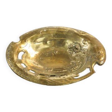 Art Nouveau gold-plated dish from Zolberg, Poland, 1900s