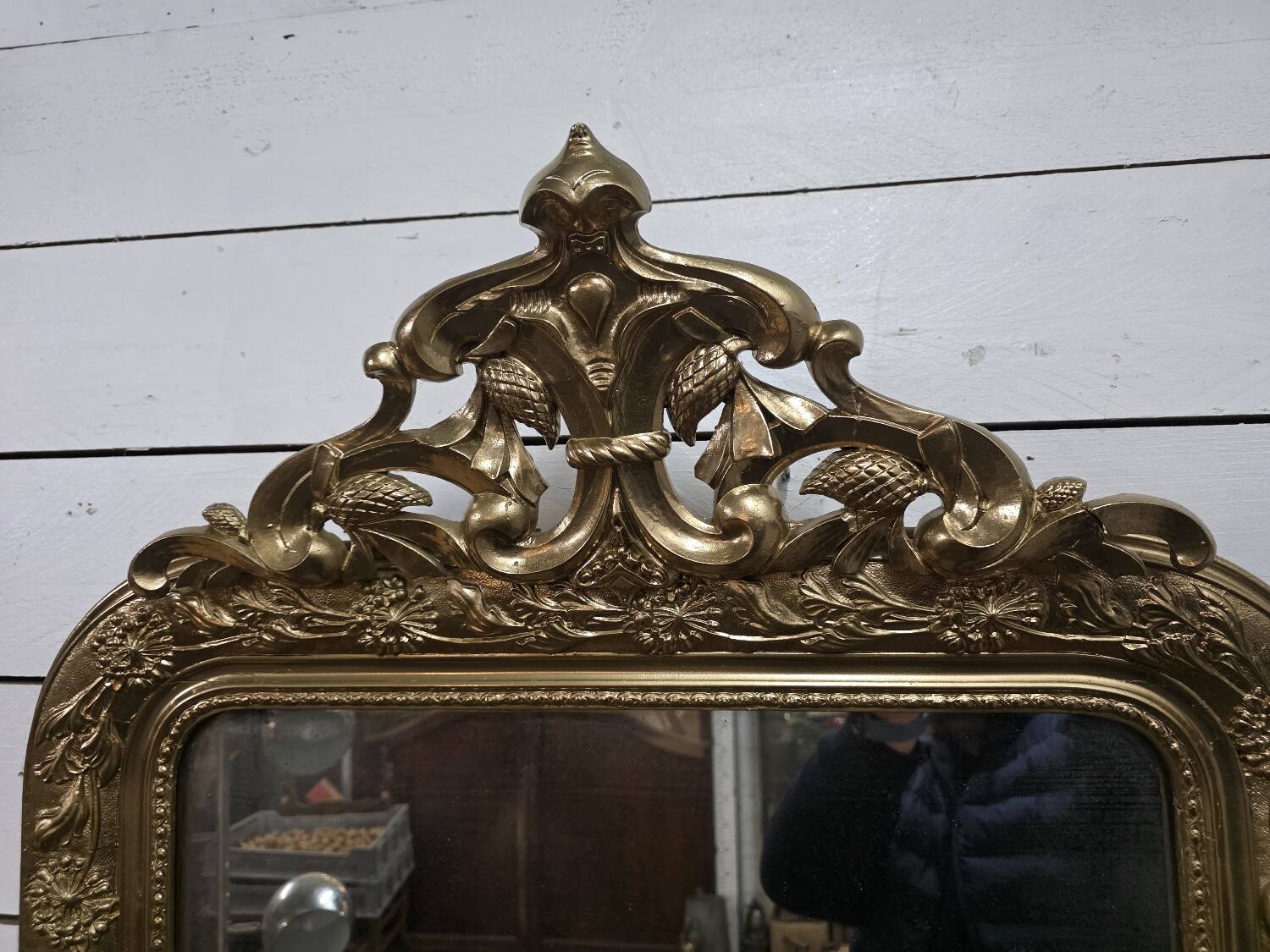 Antique Napoleon III gilded mirror