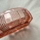 Art Deco pink glass fruit bowl or dish
