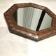 Pretty octagonal mirror Art Deco rosewood frame