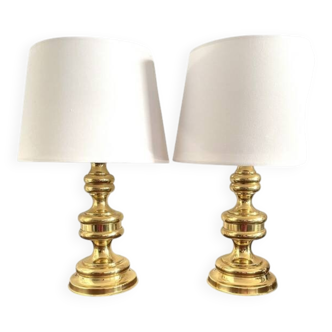 Paire lampes table Art Deco  laiton