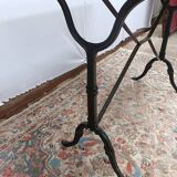 Bistro table with cast iron legs and marble top