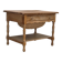 1970s, Scandinavian side table with drawers, solid oak wood, rattan.