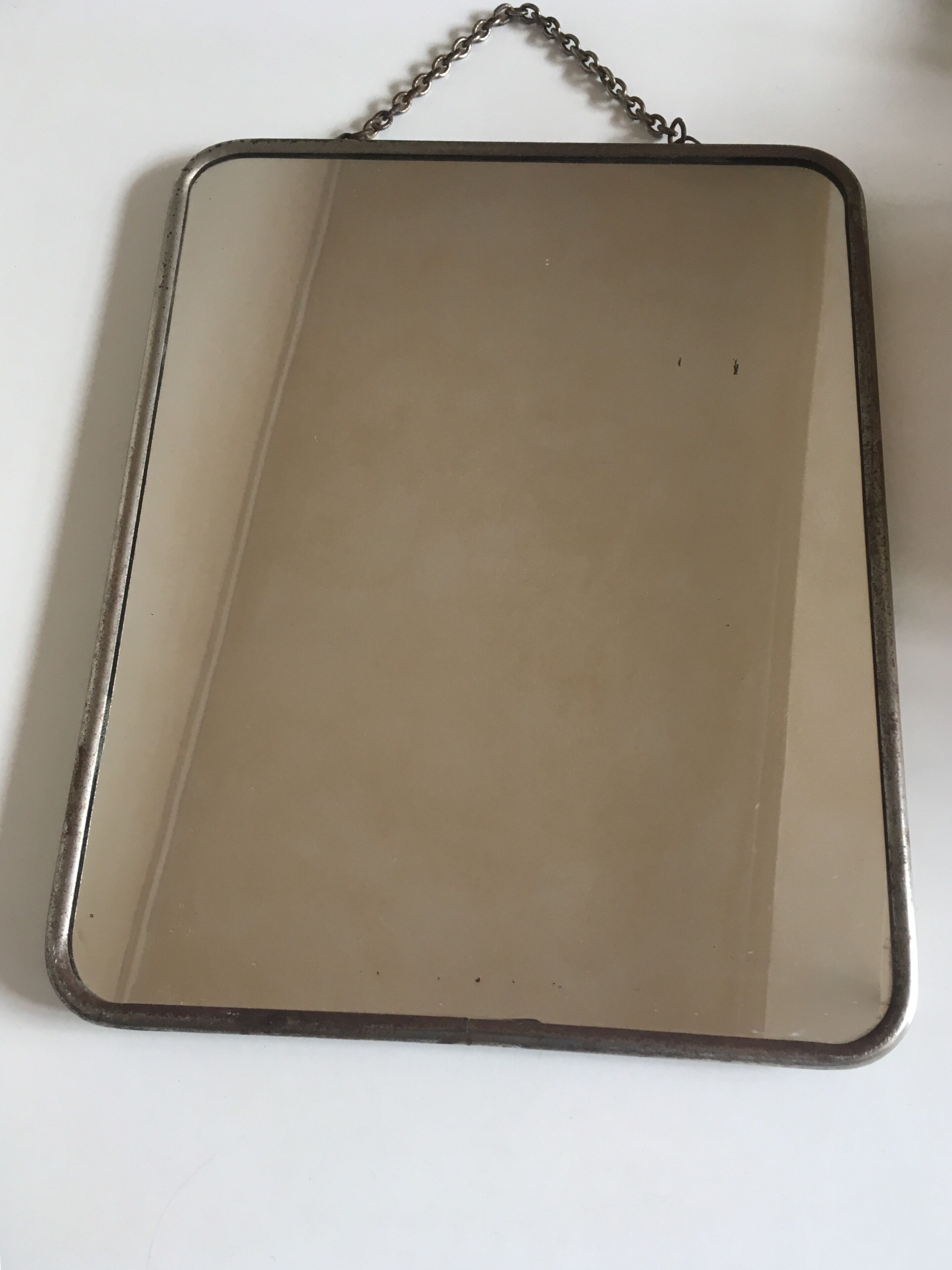 Mirror barber a hang back croc 30 x 24cm