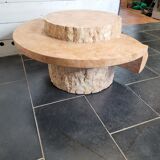 Round stone coffee table by Magnussen Ponte