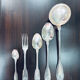 Silver metal housewife comprising 38 christofle pieces, model vendome coquille