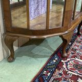 English walnut showcase from the 1930s