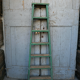 Wooden workshop folding stepladder