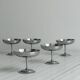 6 coupelles dessert en inox vintage
