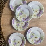 Set of 6 old flat plates - Reine Marguerite de KG Lunéville -