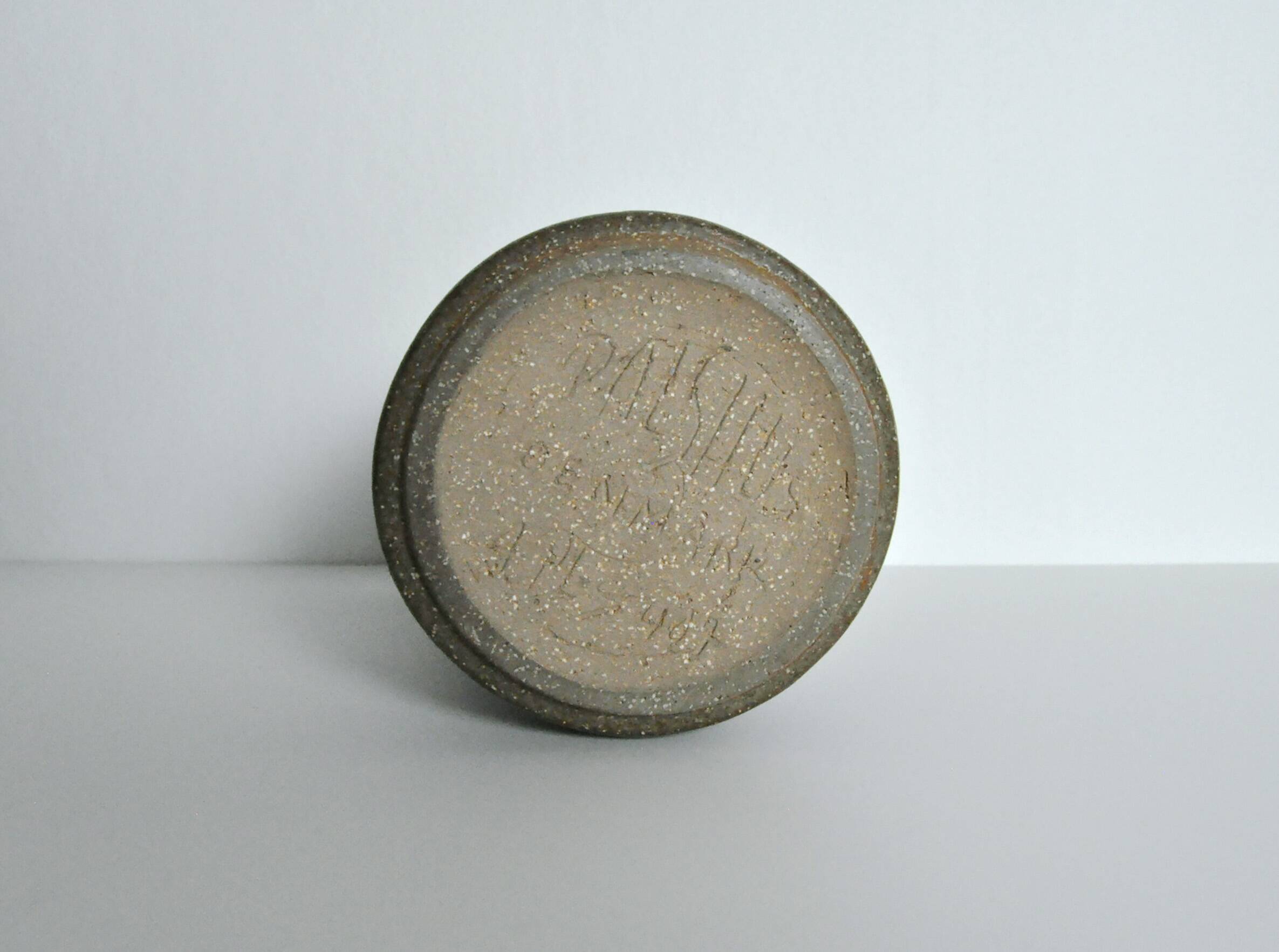 Vase en céramique aux tons terreux marron et vert par Palshus, Danemark, années 1960