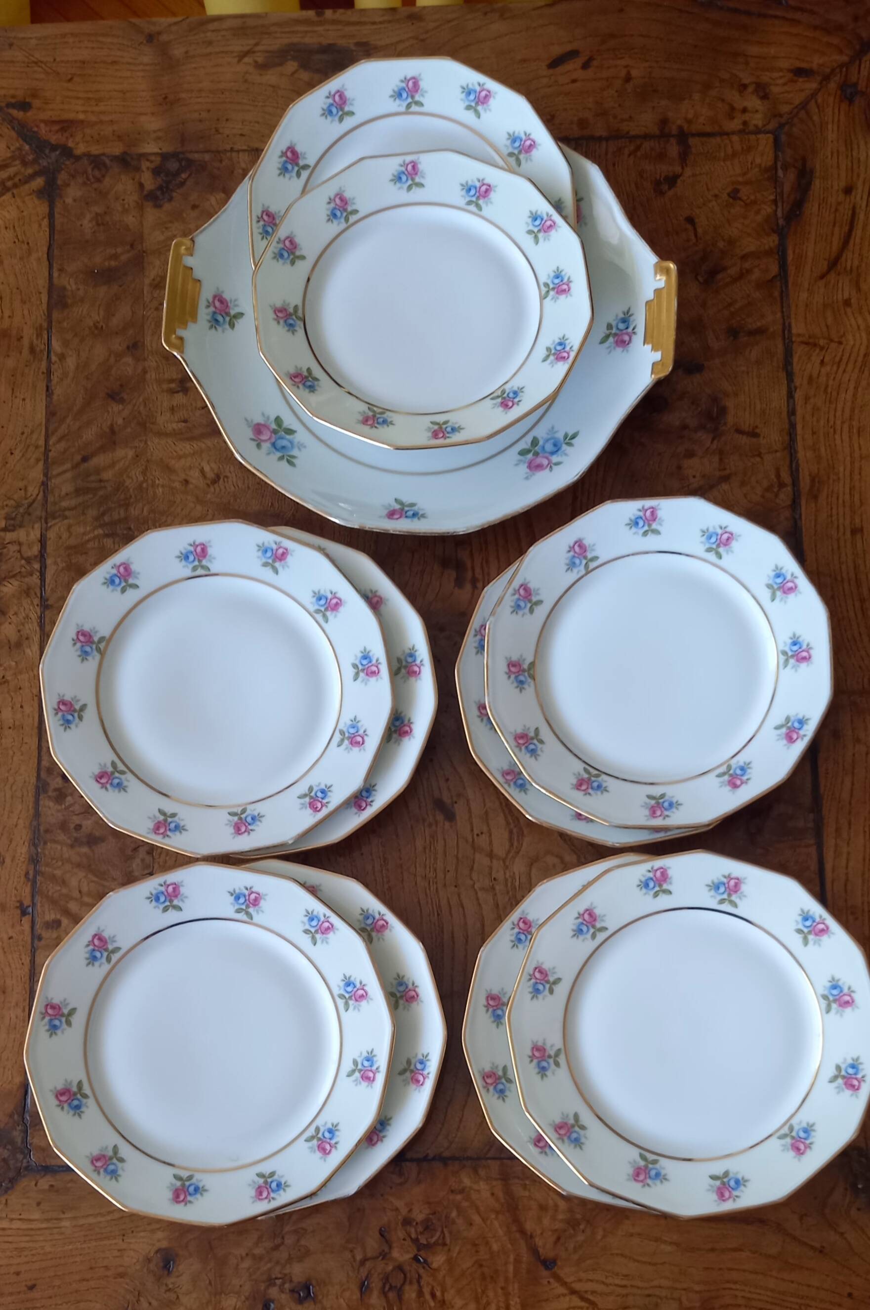 Art Deco Limoges porcelain dessert service