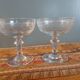 2 antique champagne glasses, engraved Empire frieze - Period 1900