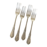 Set of 4 silver-plated forks