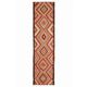 1970s Vintage Turkish Hand-Knotted Wool Cotton Orange Runner Rug 85x330