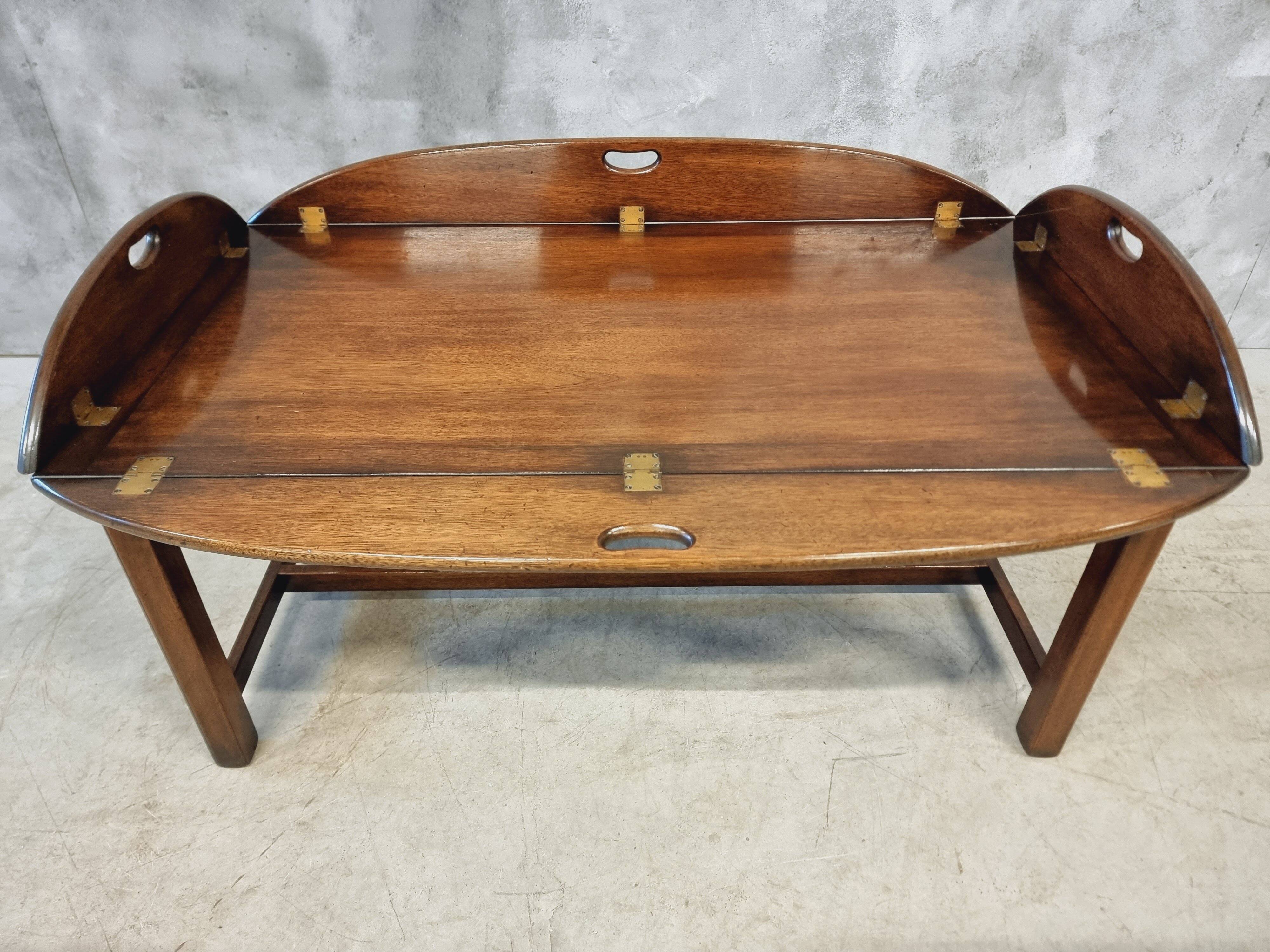 Vintage mahogany butler coffee table 90 x 145 cm