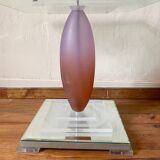 Designer side table in roche bobois glass