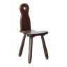 Chaise en bois, mobilier de montagne, années 50