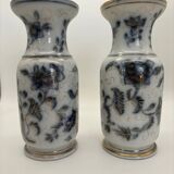 Pair of Bayeux porcelain baluster vases, 19th century