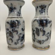Pair of Bayeux porcelain baluster vases, 19th century