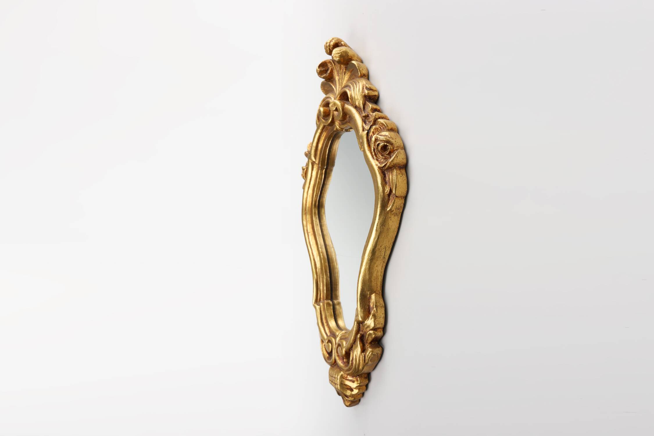 French Louis XV style shell mirror in wood and plaster, France