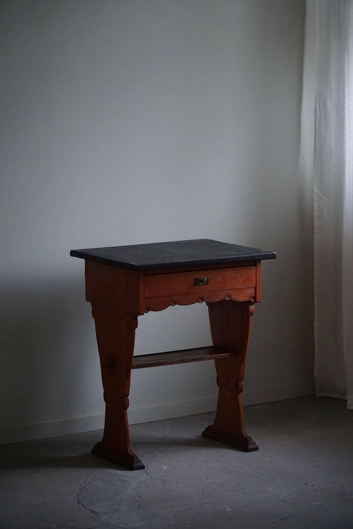 Swedish Gustavian 19th-century bureau / side table, handcrafted and antique