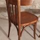 Pair of bistro chairs 5 bars Czechoslovakia 1950