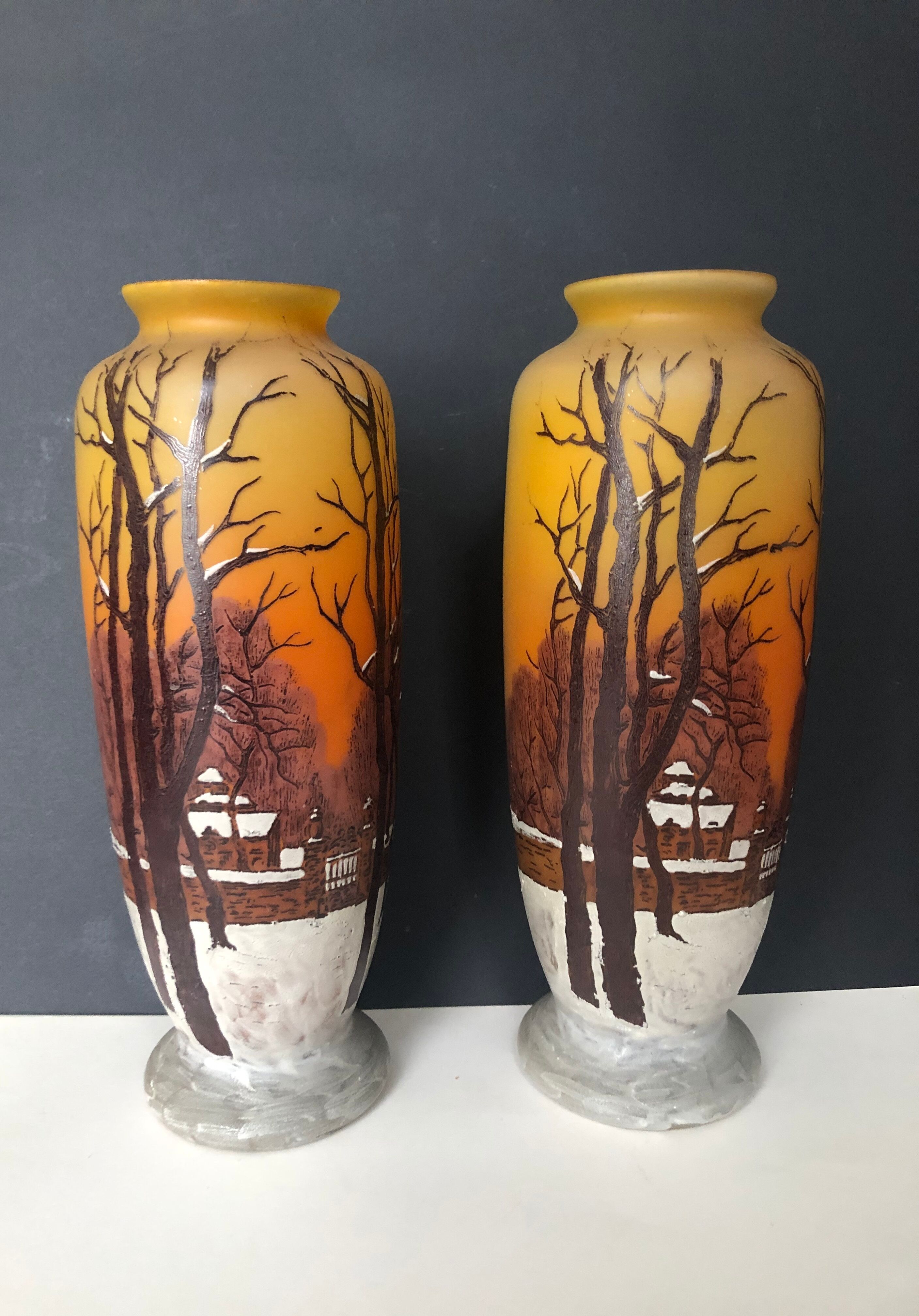 Pair of Art Nouveau vases