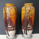 Pair of Art Nouveau vases