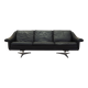 Black leather sofa, Danish design, 1960s, manufacturer: Eran Møbler, design