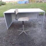 Industrial iron desk and Chair