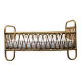 Lit bébé en rotin + matelas bambou sur mesure
