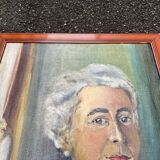 Painting Portrait of a woman – Oil signed Jean Dabreuze
