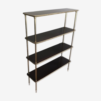 Mahogany and brass shelf