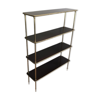 Mahogany and brass shelf