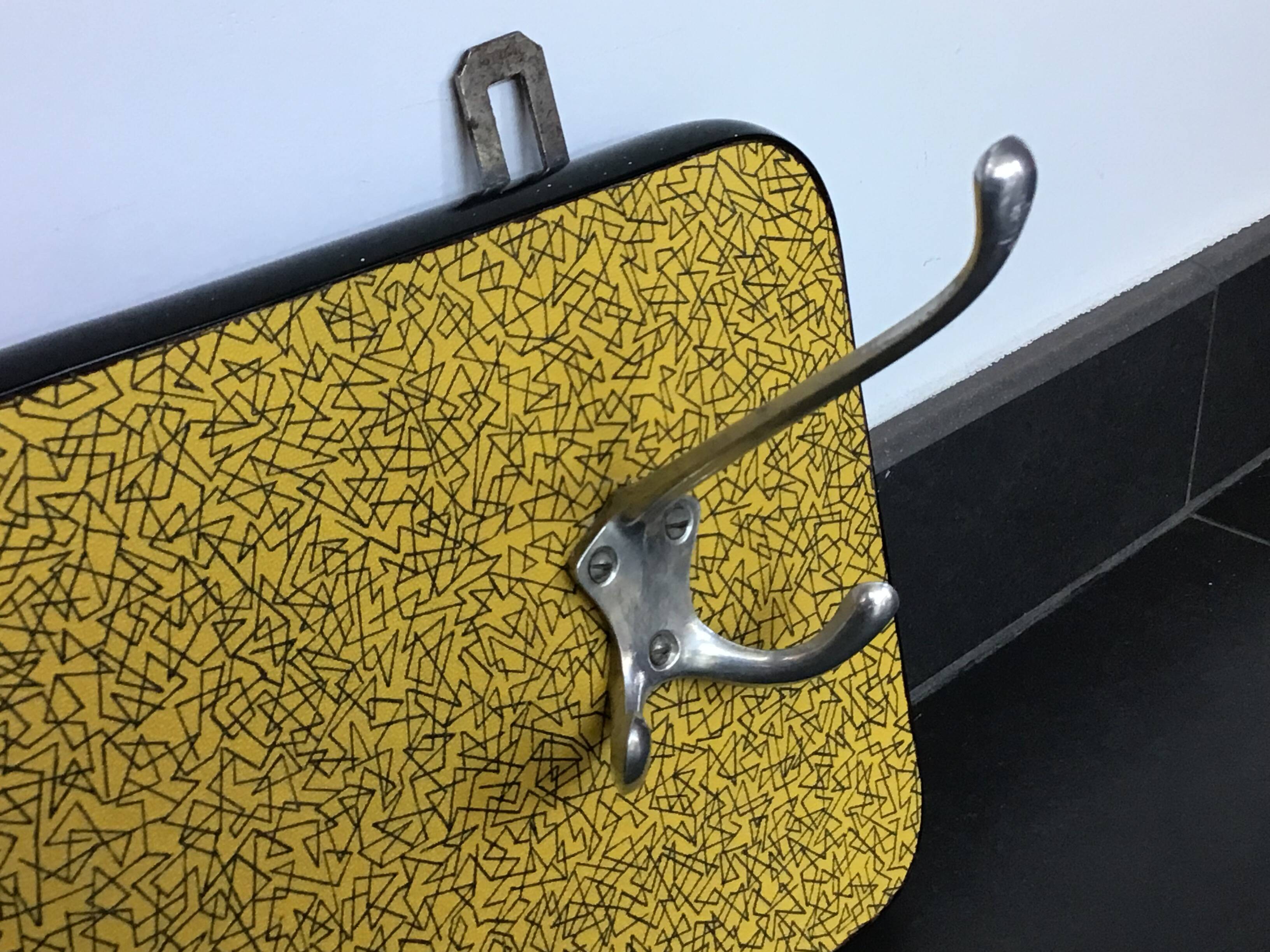 Formica coat rack with mirror, 50s-60s