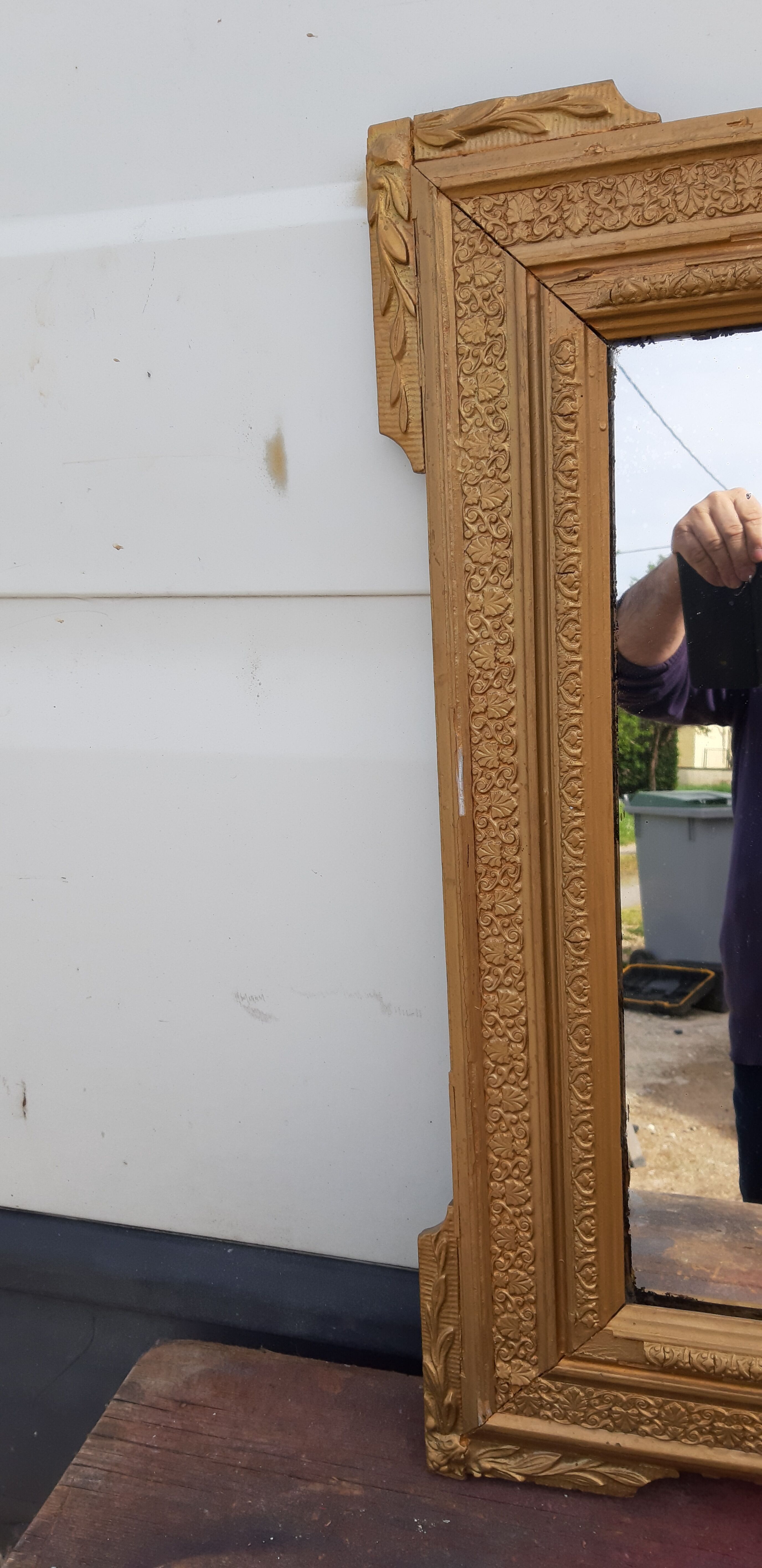 Mirror wood and stuc gilded 19th